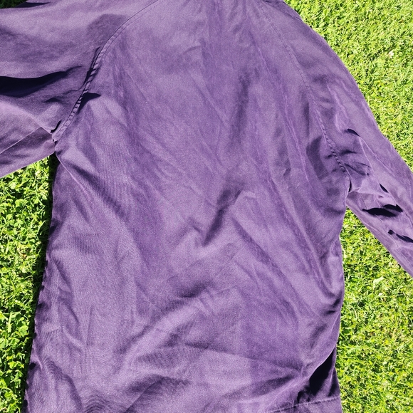 Women’s London Fog Purple Zipper Button Winter Jacket Hoodie Size Small Petite - Picture 8 of 10